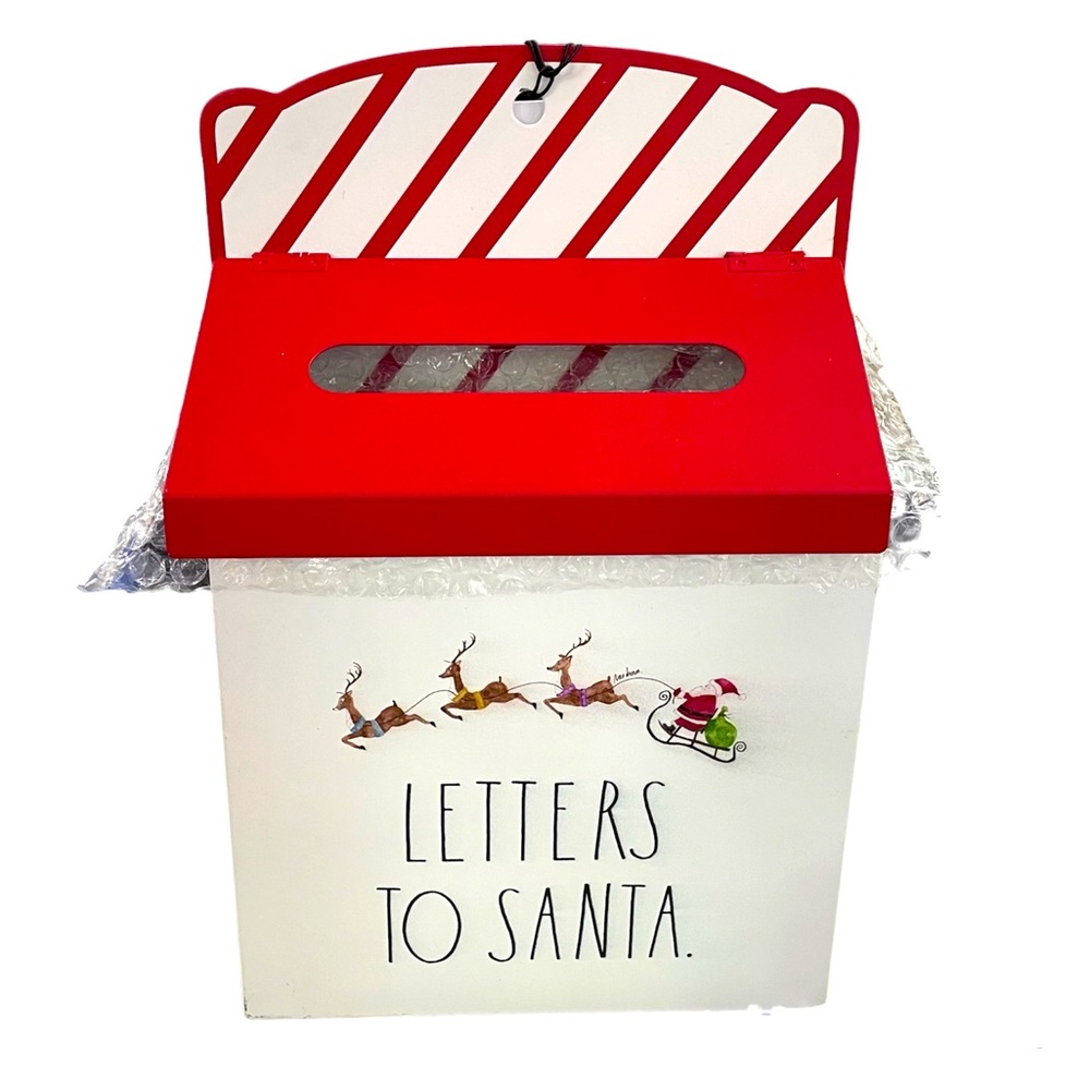 Rae Dunn Red and White Letters to Santa Box